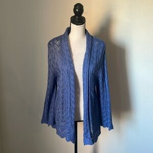 JM Collection blue Cardigan